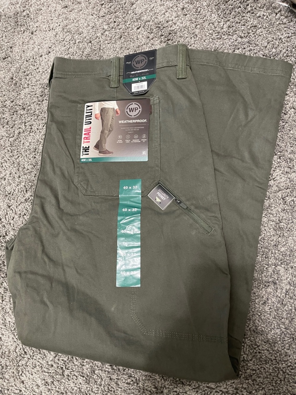 Weatherproof Men’s Trail Utility Chinos - Olive